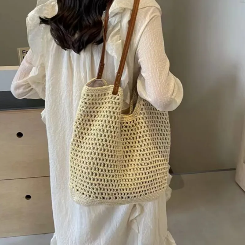 Women's hand-woven straw tote  – обзор и цена Tote Bag Beach