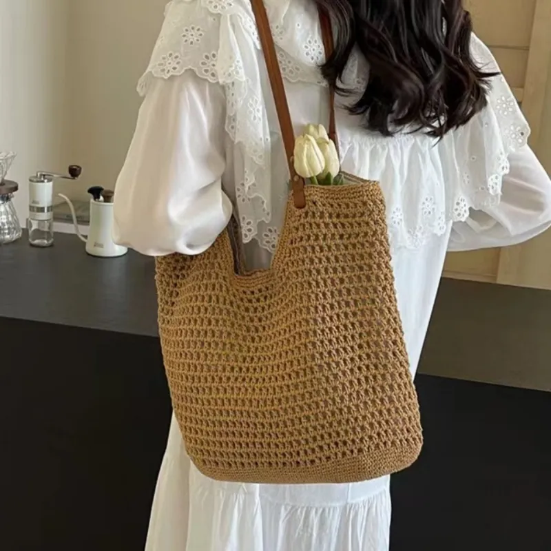 Women's hand-woven straw tote  – обзор и цена Tote Bag Beach